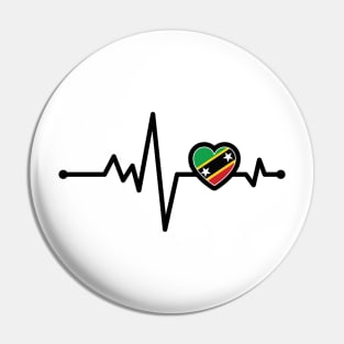 St Kitts and Nevis Heart Monitor Pin