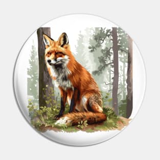 Fox Lovers Pin