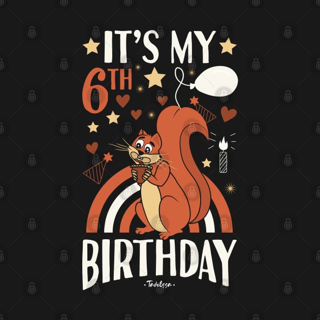 6th Birthday Squirrel by Tesszero