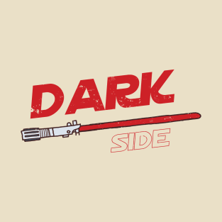 The Dark Side - Dark Power | Red Vintage Texture T-Shirt