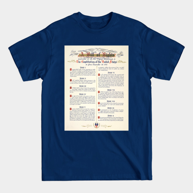 Disover Bill Of Rights USA History Teacher Constitution - Bill Of Rights - T-Shirt