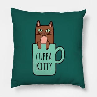 Cuppa Kitty Pillow