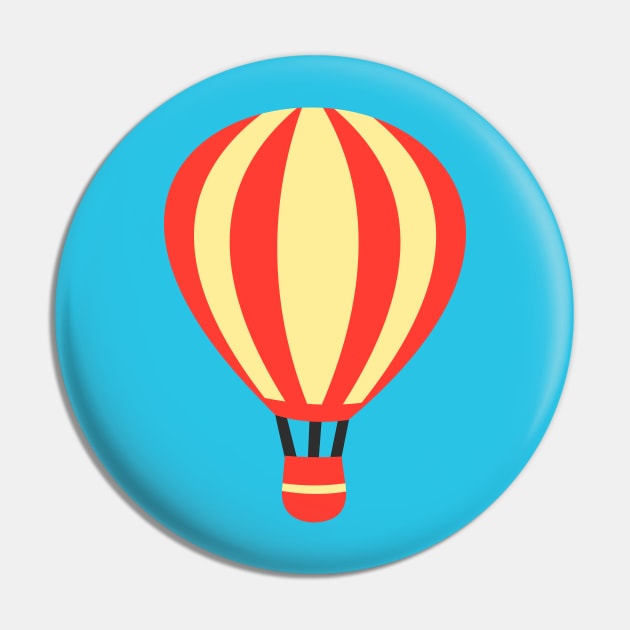 Classic Red and Yellow Hot air Balloon Pin by XOOXOO