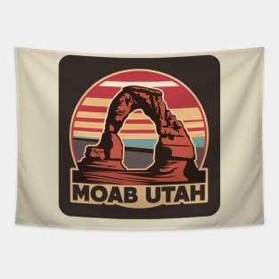 Moab Utah Arches Vintage Sunset Tapestry