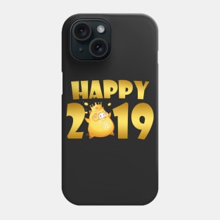 New Years Eve T-Shirt 2019 Gold Pig Gift Phone Case