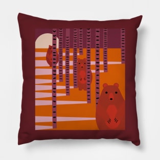 Bears hiding behind trees Pillow