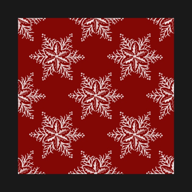 Red snowflake by maggiehenryart