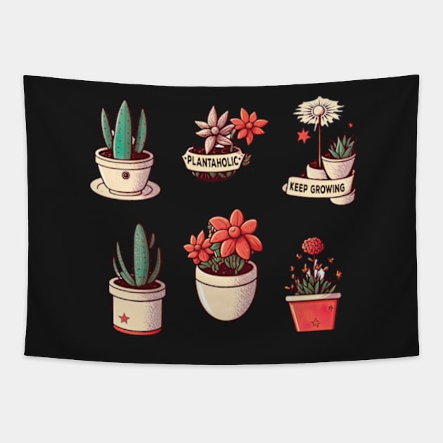 Vintage Botanical Pack Tapestry by larfly