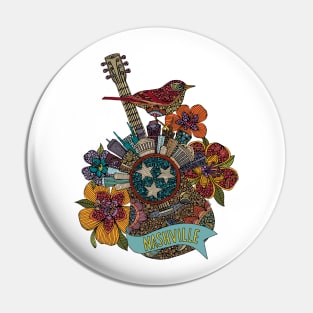 Nashville Guitar Pin