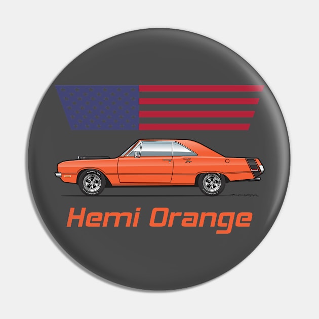 Hemi Orange USA Pin by JRCustoms44