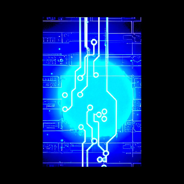 Blue circuit board by SEMPRINT