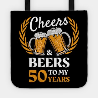 50th Birthday Gift Cheers And Beers Tote