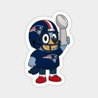 Bluey Football Player New England Patriots American Football Lovers Magnet
