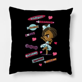 African American Girl Pillow