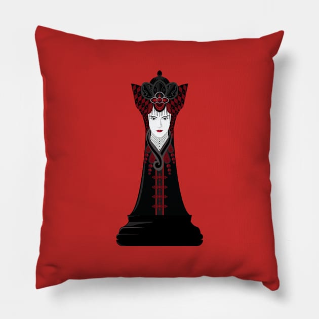 Black Queen Pillow by Buntoonkook