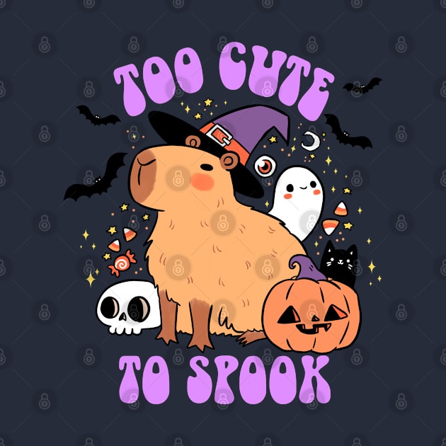 Too cute to spook cute capybara ready for halloween by Yarafantasyart