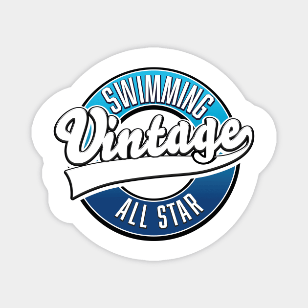 Swimming Vintage All Star logo Magnet by nickemporium1