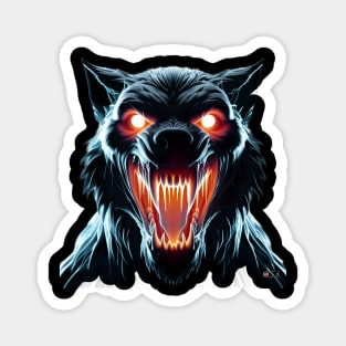 Wolf Glowing Eyes and Fangs by focusln Magnet