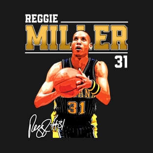 Reggie Miller Choke Sign Basketball Legend Signature Vintage Retro 80s 90s Bootleg Rap Style T-Shirt