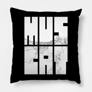 Muscat, Oman City Map Typography - Light Pillow