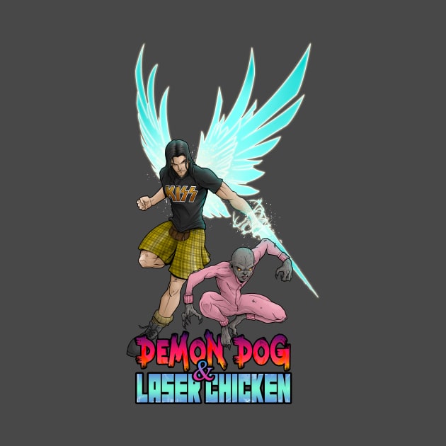 Demon Dog and Laser Chicken - Ve by JRobinsonAuthor