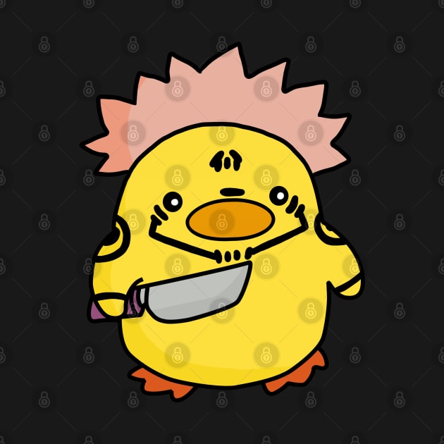 Sukuna Cursed Duck with knife! by Anime Meme's