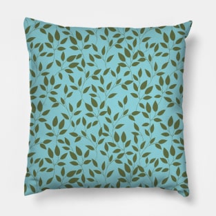 Green Leaves Jungle Pillow