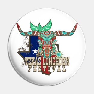 Texas Longhorn Festifal Pin