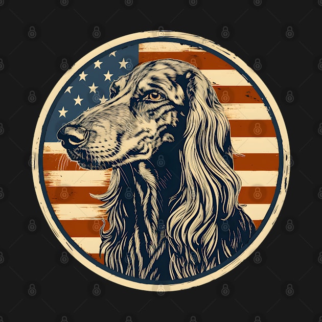 Patriotic Afghan Hound by NatashaCuteShop