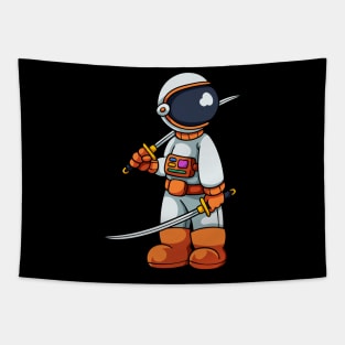 Astronaut Samurai Tapestry