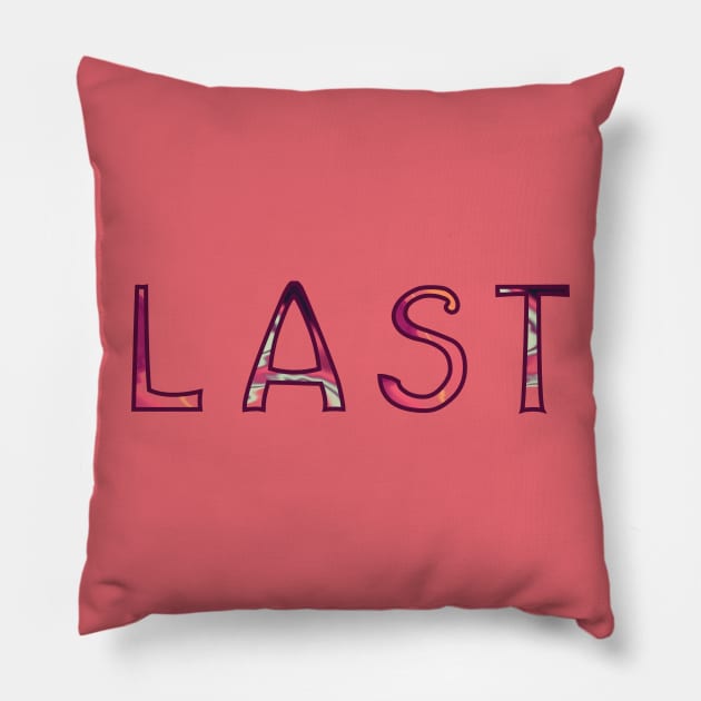 LAST letter logo Pillow by LondonAutisticsStandingTogether