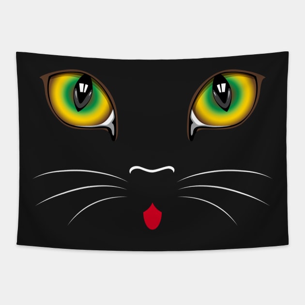 Beautiful Cat Eyes Tapestry by CryptoTextile