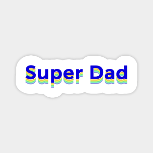 Superhero Dad Retro Magnet