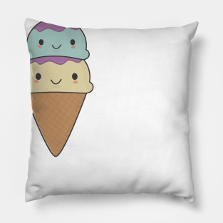 Cute Ice Cream Cone T-Shirt Pillow