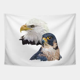 Peregrine Falcon and American Pigargo Tapestry