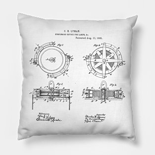 Suspension Device for Lamp Vintage Patent Hand Drawing Pillow