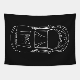 Bugatti Divo rooftop Tapestry