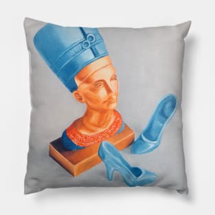 Queen Nefertiti with Barbie Shoes Pillow