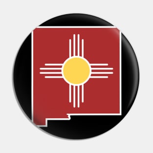 Red and Yellow New Mexico Zia Shirt Pin