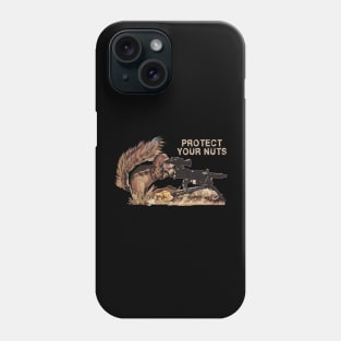 Bushy Buddy Brigade Squirrel Protect Your Nuts Tee Trendsetter Phone Case