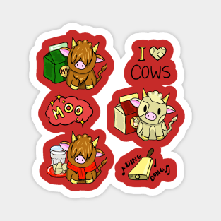 Holiday Cow Pals Herd Magnet