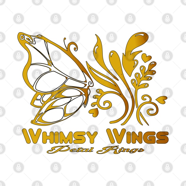 Gold Wings Butterfly Flower Lovers Best Gift Life Style by Mirak-store 