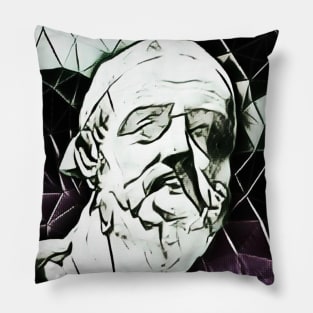 Polybius Black and White Portrait | Polybius Artwork 3 Pillow