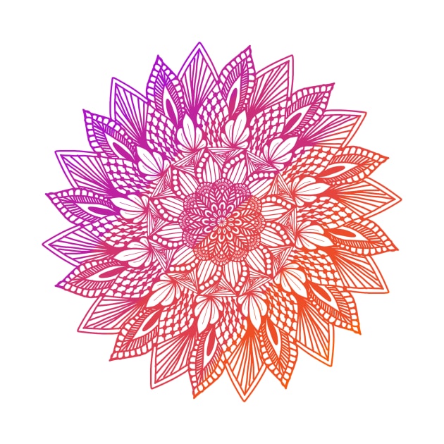 Purple-Red Digital Mandala by TheHermitCrab