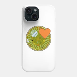 Diatom - Cyclotella (green) Phone Case