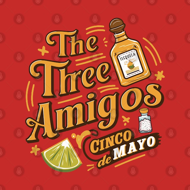 The 3 Three Amigos Tequila Lime Salt Shaker Cinco De Mayo Design by TF Brands