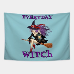 Everyday Witch Funny Halloween Wiccan Mystery Magic Gift Tapestry