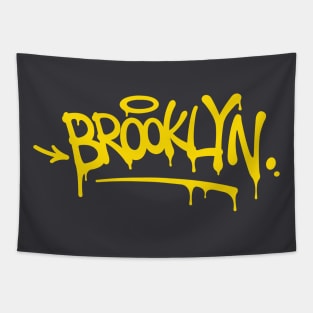 Brooklyn Graffiti (yellow) Tapestry