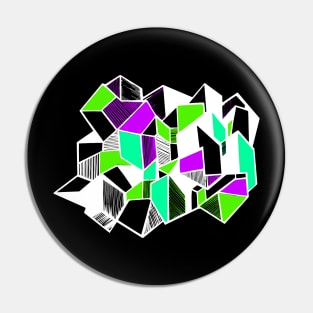 Geometric city abstract Pin