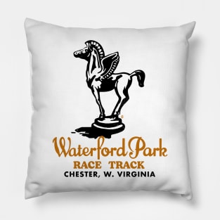 Retro Vintage Waterford Park Race Track Pillow